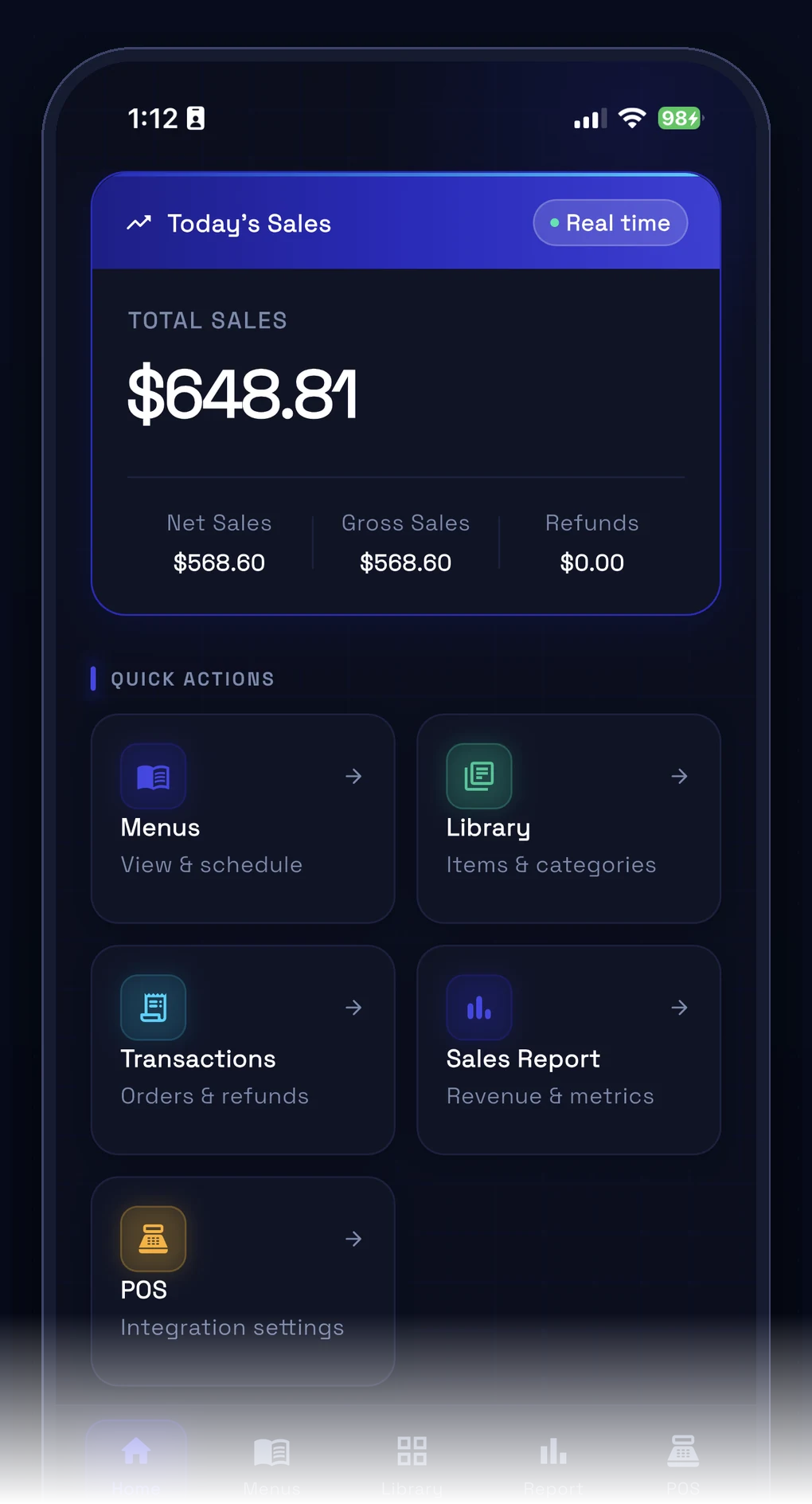 INFI Connect — Today's sales, live
