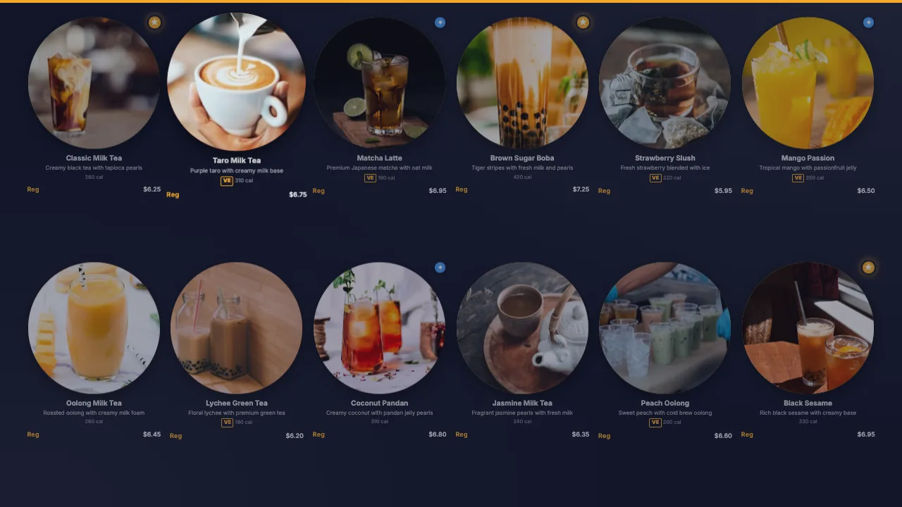 INFI DISPLAY Bubble Grid menu-board template