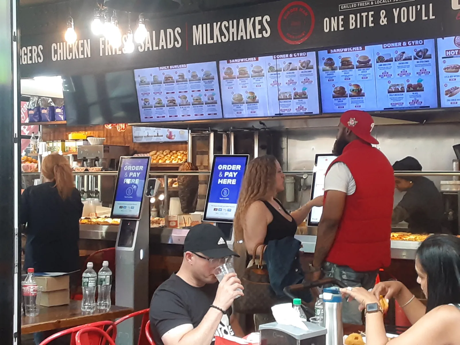 Burger and sandwich shop running INFI kiosks