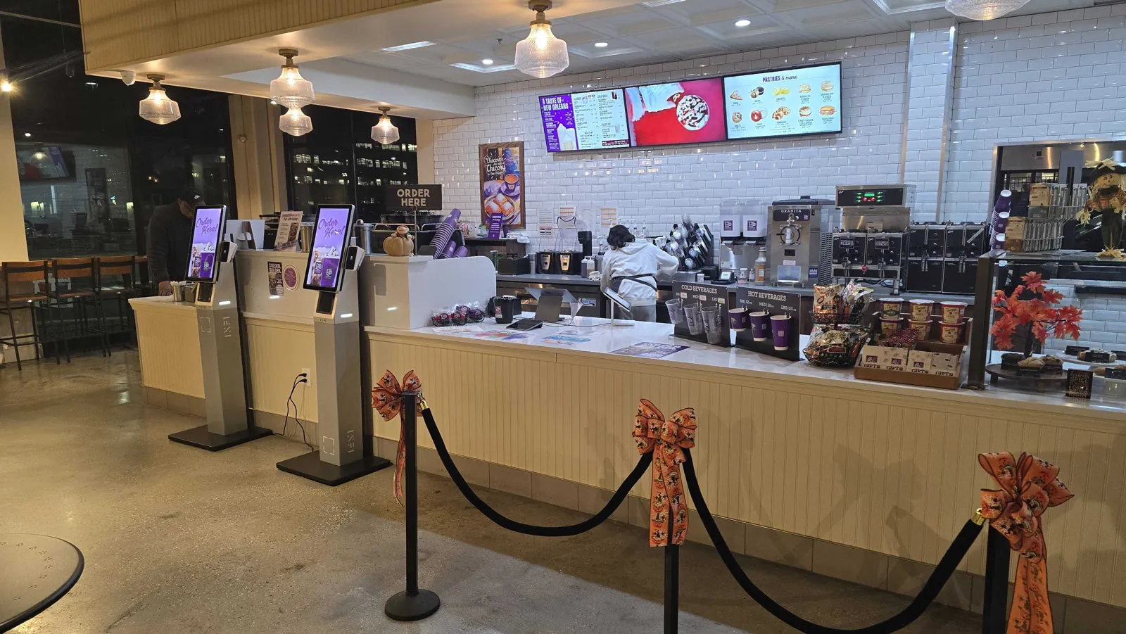 Coffee shop running INFI kiosks