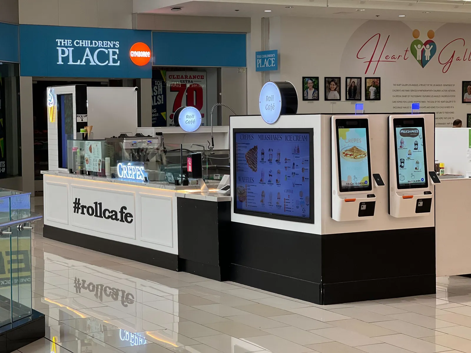 Mall food hall running INFI kiosks