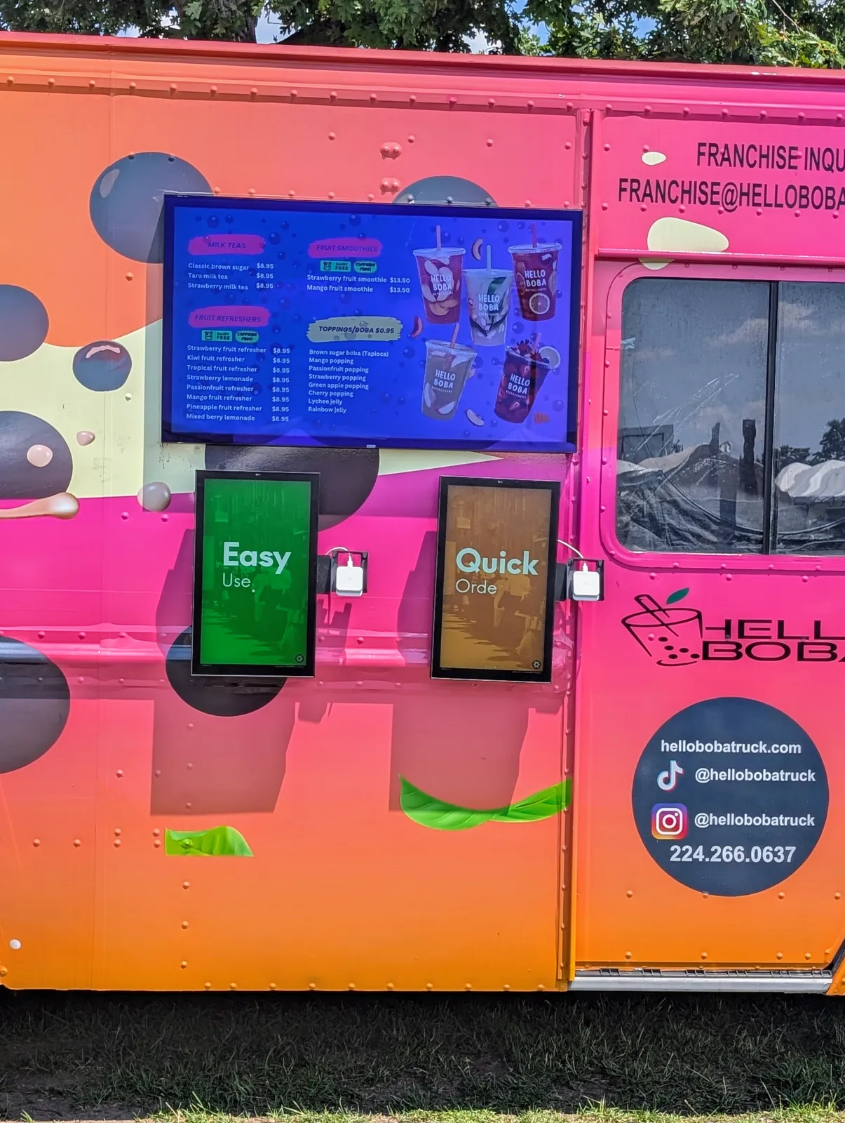 Food truck running INFI kiosks